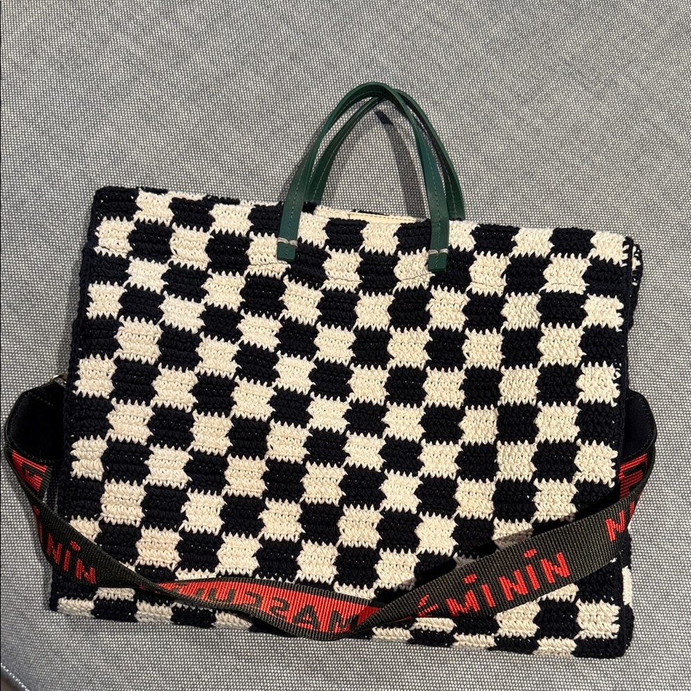 Clare V Checkered Tote Bag